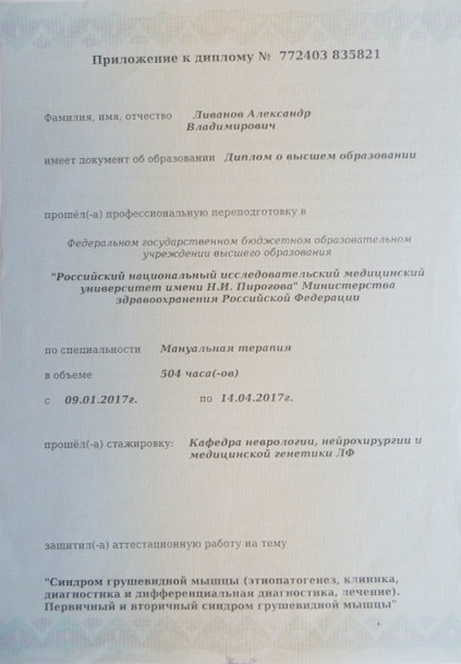 Лицензия врача Ливанов Александр Владимирович - 38